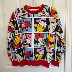 Disney character cartoon crew neck